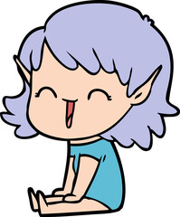 cartoon elf girl