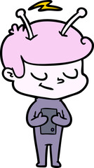 Obraz premium friendly cartoon spaceman