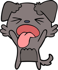 cartoon disgusted dog