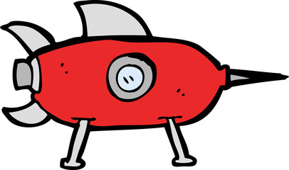 cartoon space rocket