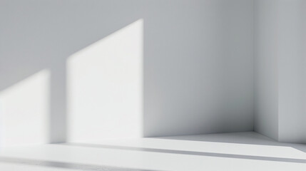 Modern Empty Room with Sunlight Casting Shadows on Walls