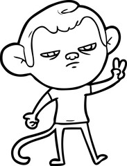 cartoon annoyed monkey