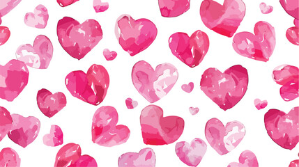 Seamless pattern with hearts. Hand-drawn background
