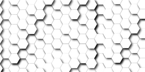 Abstract white background with hexagons . white Hexagonal Background Luxury White Pattern  seamless bright white abstract honeycomb background 3D Futuristic abstract geometric  mesh cell texture. - obrazy, fototapety, plakaty