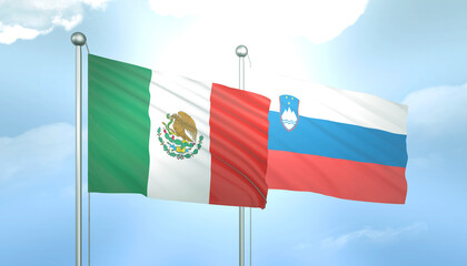 Mexico and Slovenia Flag Together A Concept of Relations