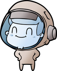 happy cartoon astronaut man © lineartestpilot