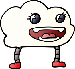 cartoon doodle expressive weather cloud