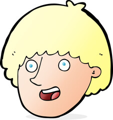 cartoon happy male face