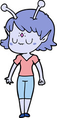 cartoon alien girl