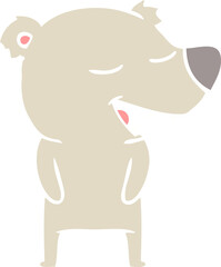 flat color style cartoon bear