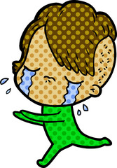 cartoon crying girl