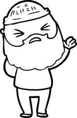 cartoon man with beard
