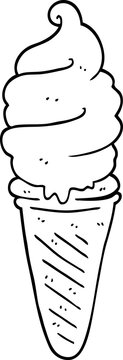 Naklejki line drawing cartoon ice cream