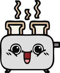 cute cartoon of a of a toaster