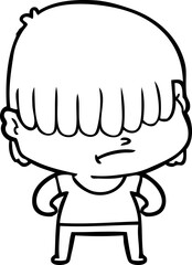 cartoon boy with untidy hair