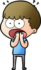 cartoon shocked man