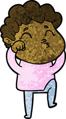 cartoon man pouting