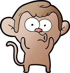 cartoon hooting monkey