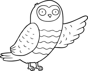 cartoon owl pointing