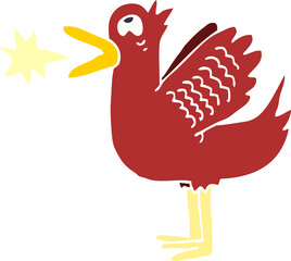 cartoon doodle quacking duck