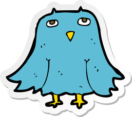 sticker of a cartoon owl
