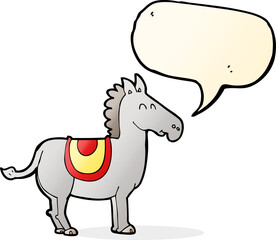 cartoon donkey with speech bubble
