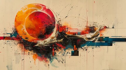 Bold abstraction merges futuristic exploration with the honor of the samurai.