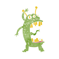 cartoon crazy monster