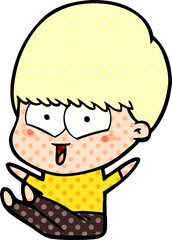 cartoon happy boy