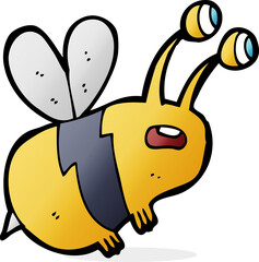 cartoon frightened bee
