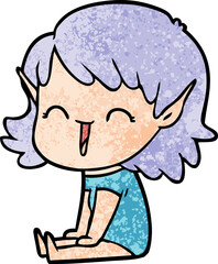 cartoon elf girl