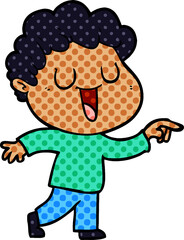 laughing cartoon man pointing