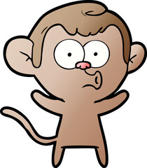 cartoon surprised monkey
