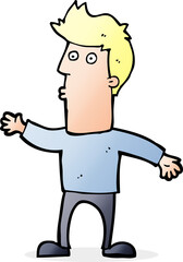 Fototapeta premium cartoon surprised man