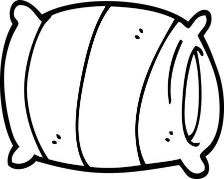 recommend clip art: line drawing cartoon pillow