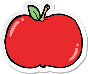 sticker of a cartoon apple
