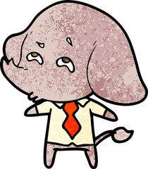 cartoon elephant boss remembering
