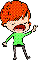 cartoon woman talking