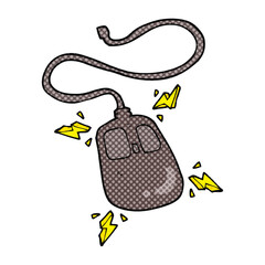 freehand drawn cartoon computer mouse