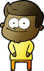 cartoon happy man
