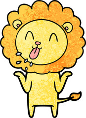happy cartoon lion
