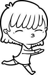 Fototapeta premium cartoon woman