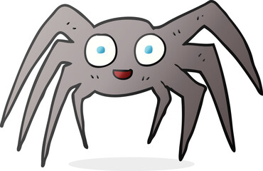 freehand drawn cartoon spider