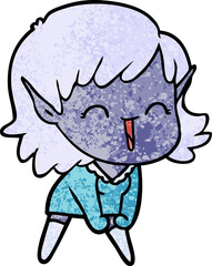 cartoon elf girl