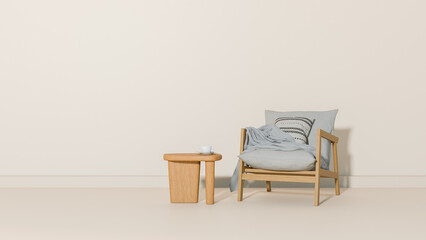 Fototapeta premium a chair and a table in a room