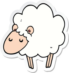 sticker of a cartoon sheep