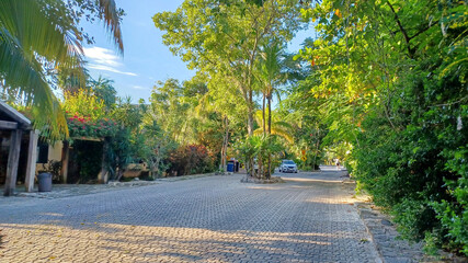 Playacar street view in the daytime