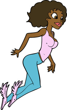 recommend clip art: cartoon flying woman