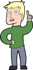 cartoon boy with idea
