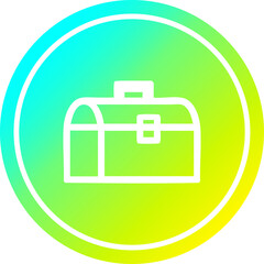 tool box circular icon with cool gradient finish
